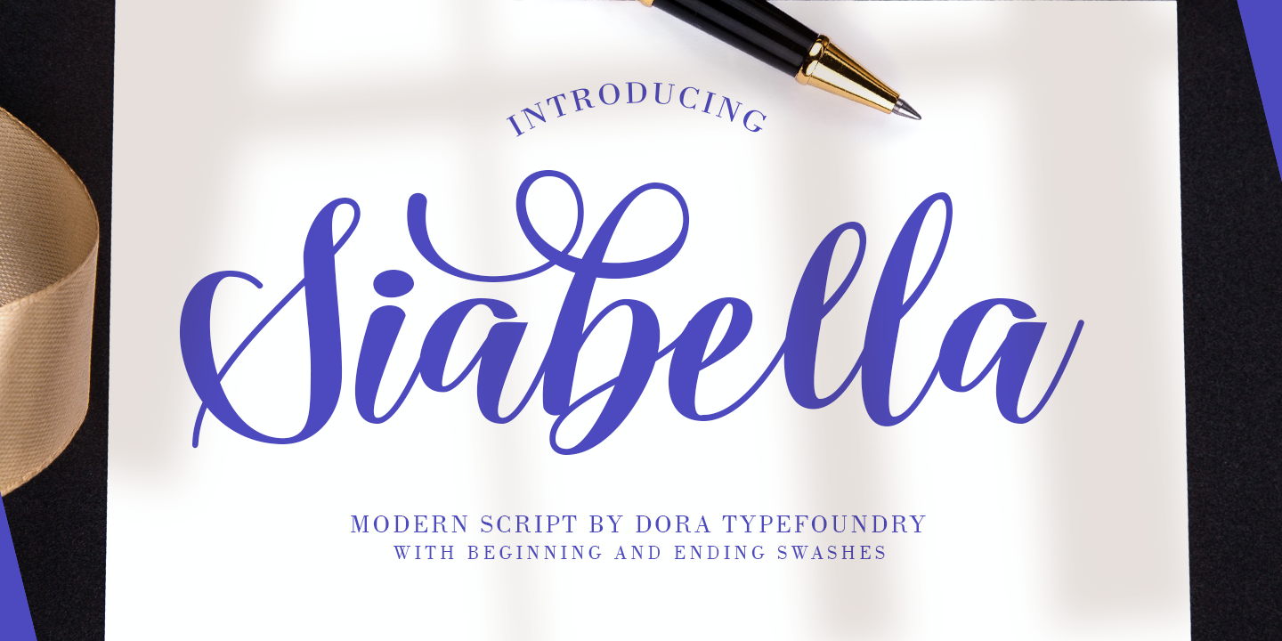 Siabella Script Font preview
